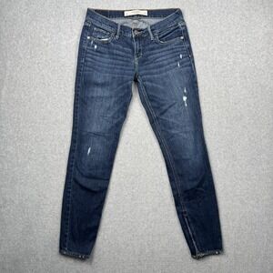 Abercrombie & Fitch Jeans Womens 2 / 26 Dark Wash Skinny Ankle Zip Distressed
